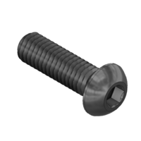 MODULAR SOLUTIONS BLACK OXIDE PLATED FASTENER&lt;BR&gt;M6 X 20MM BUTTON HEAD CAP SCREW